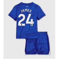 Stroje piłkarskie Chelsea Reece James #24 Koszulka Podstawowej dla dzieci 2025-26 Krótki Rękaw (+ szorty)